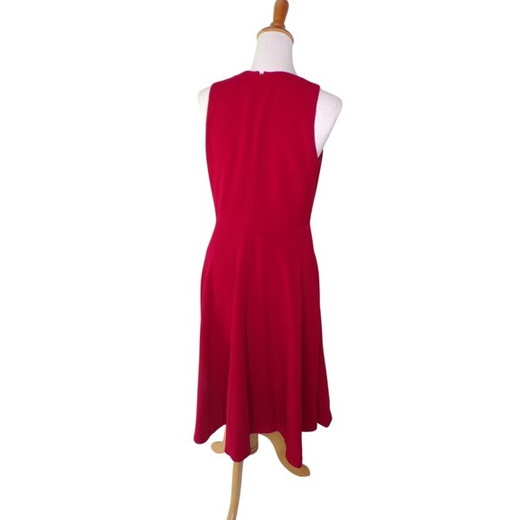 🆕 DRESS THE POPULATION Catalina Fit & Flare Dress Garnet Red XX-Small (00-0) - Picture 10 of 10
